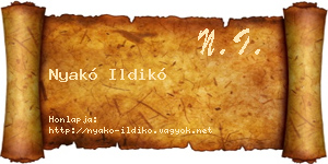 Nyakó Ildikó névjegykártya
